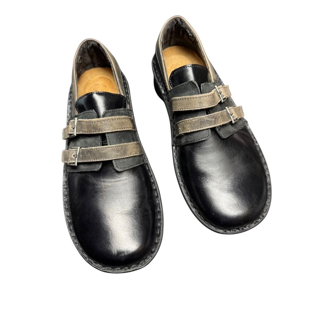 Naot Celesta Mary Jane Comfort Shoes Size EU 38 US 7–7.5 Black Gray Leather EUC - Picture 6 of 11